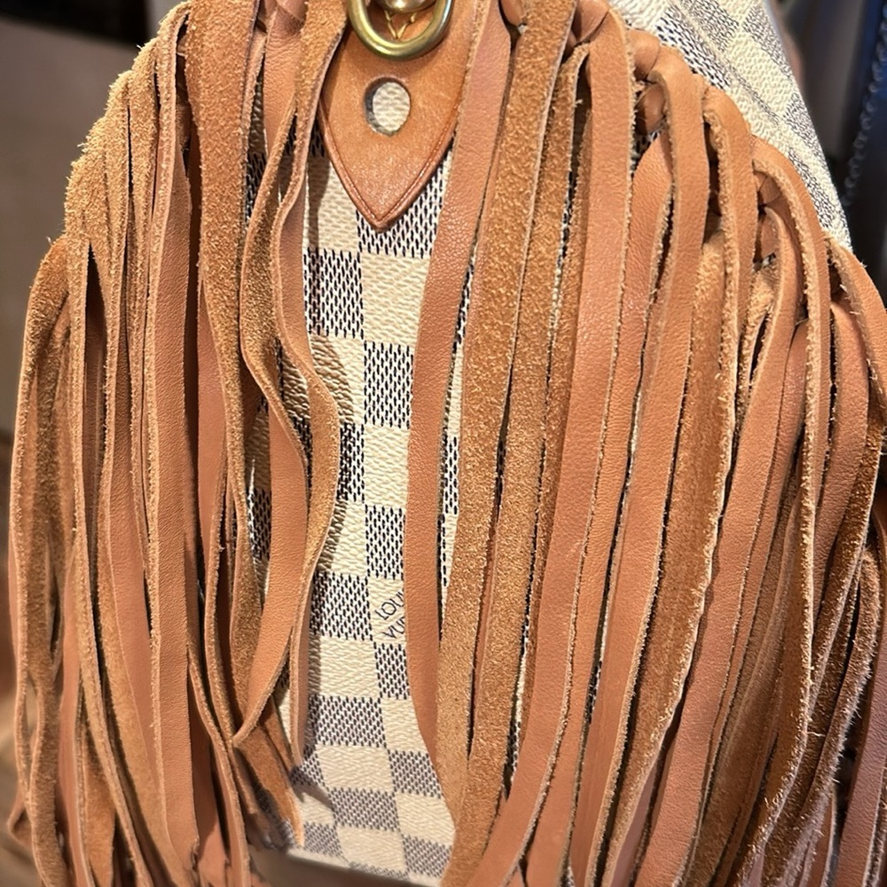 Louis Vuitton speedy 30 with handpainted, Peacock feather and fringe - Picture 13 of 13